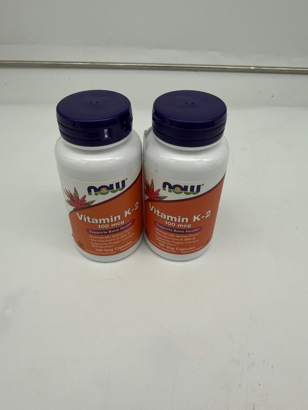 Now Foods Vitamin D-3 & K-2, 120 Veg Capsules, 2 Pack